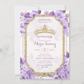 Lila Roos Mexicaan Charra 15 Anos Uitnodiging 2 (Voorkant)