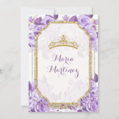 Lila Roos Mexicaan Charra 15 Anos Uitnodiging 2 (Achterkant)