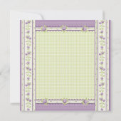 Lila Roos Quilt Card Square Kaart (Achterkant)