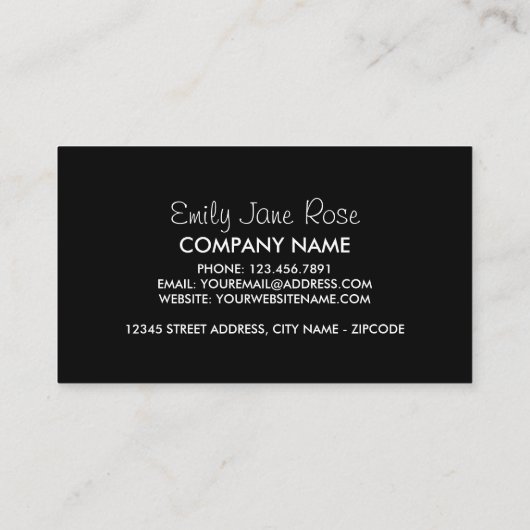 Lila Roos Visitekaartje (Achterkant)