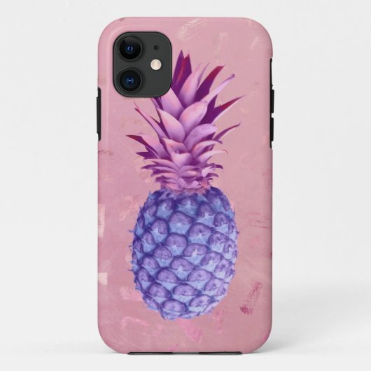 Lila roze anananas Case-Mate iPhone case (Achterkant)
