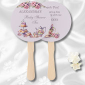 Lila Roze Bloemen Tea Party Baby shower Handwaaier