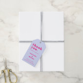 Lila Roze Eenvoudige Klassieke Trouw Dank Je Cadeaulabel (Met Touw)