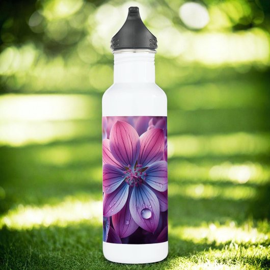 Lila roze en Paarse lentebloem Waterfles