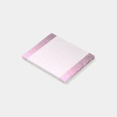 Lila roze gradiënt aluminium grunge post-it® notes (Schuin)