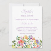 Lila Roze Heldere Rozen Spring Vrijgezellenfeest Kaart (Voorkant)