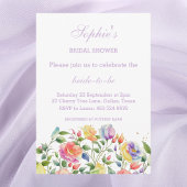 Lila Roze Heldere Rozen Spring Vrijgezellenfeest Kaart