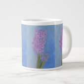 Lila roze hyacinetriem grote koffiekop (Voorkant rechts)