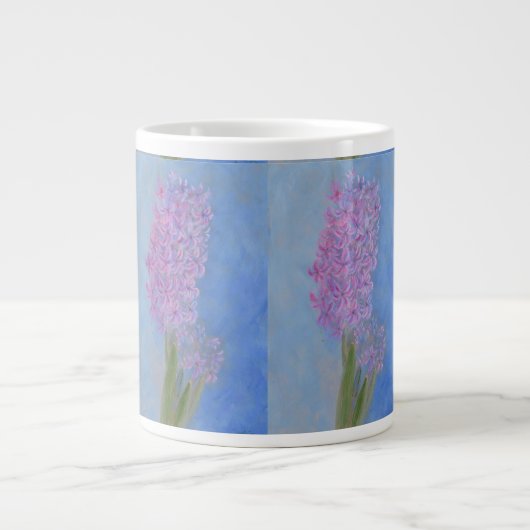 Lila roze hyacinetriem grote koffiekop (Voorkant)