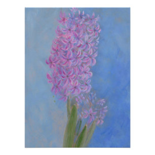 Lila roze hyacinth perfect poster