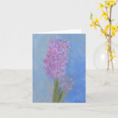 Lila roze hyacinth Vloerschilderij Kaart (Gele Bloem)