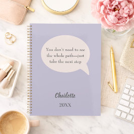 Lila roze ivoor inspirerend doel citaat planner