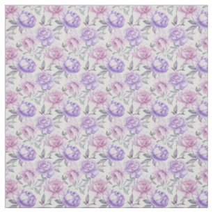 Lila Roze Pioenstof Elegante Botanische Bloemen Stof