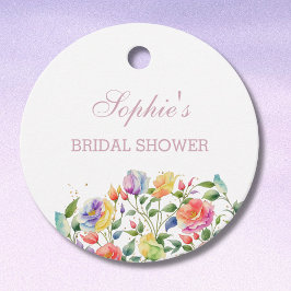 Lila Roze Rozen Helder Bloemen Vrijgezellenfeest Bedankjes Labels