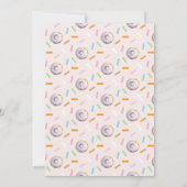 Lila Roze Sprinkle Donut Waterverf Illustratie (Achterkant)