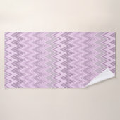 Lila, roze, zigzag badhanddoek (Badhanddoek)
