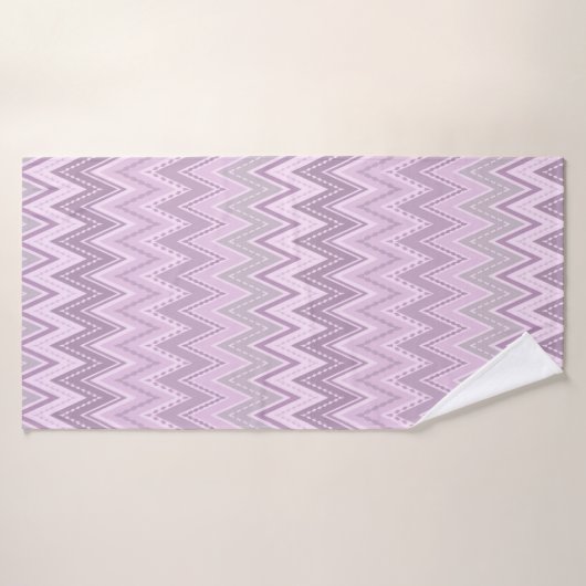 Lila, roze, zigzag badhanddoek (Badhanddoek)