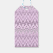 Lila, roze, zigzag cadeaulabel (Achterkant)