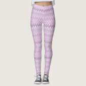 Lila, roze, zigzag leggings (Voorkant)