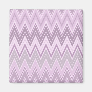 Lila, roze, zigzag magneet