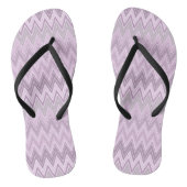 Lila, roze, zigzag teenslippers (Voetbed)