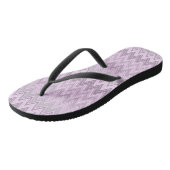 Lila, roze, zigzag teenslippers (Schuin)