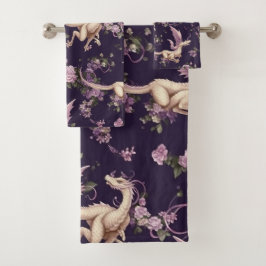 Lila, Rozen, en Wit de Towellen van Dragons Bad Handdoek