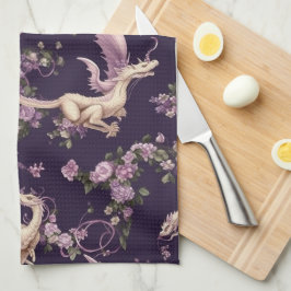 Lila, Rozen en Witte Dragons Keukenhanddoeken