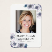 Lila Rozen Foto Funeral Memorial Poem Kaart (Voorkant)