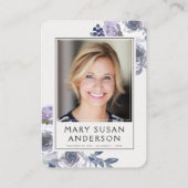 Lila Rozen Foto Funeral Memorial Poem Kaart Visitekaartje (Achterkant)