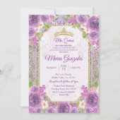 Lila Rozen Mexicaan 15e verjaardag Uitnodiging 1 (Voorkant)