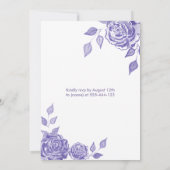 Lila rozen moderne Glitter-jurk zestien Kaart (Achterkant)