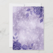 Lila rozen moderne Glitter-jurk zestien Kaart (Achterkant)