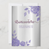Lila rozen romantisch Glitter jurk Quinceañera I Kaart (Achterkant)