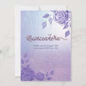 Lila rozen romantische glitter jurk Quinceañera in Kaart (Achterkant)