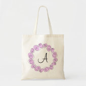 Lila Rozen rond monogram canvas tas (Voorkant)