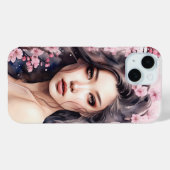 Lila Sakura Tattoo Hoesje-Mate Telefoon Case (Achterkant (horizontaal))
