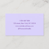 Lila Schaar Haarstylist Paarse Visitekaartje (Achterkant)