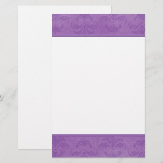 Lila schade briefpapier (Voorkant / Achterkant)