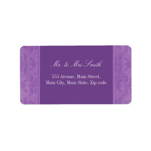 Lila schade etiket (Voorkant)