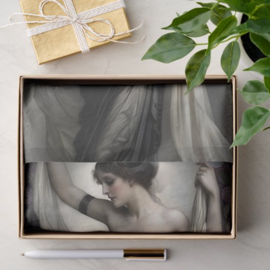 Lila Schaduwgodin Draped Decoupage Tissuepapier (Geschenk)