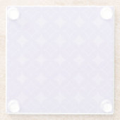 Lila scheepspatroon glazen onderzetter (Achterkant)