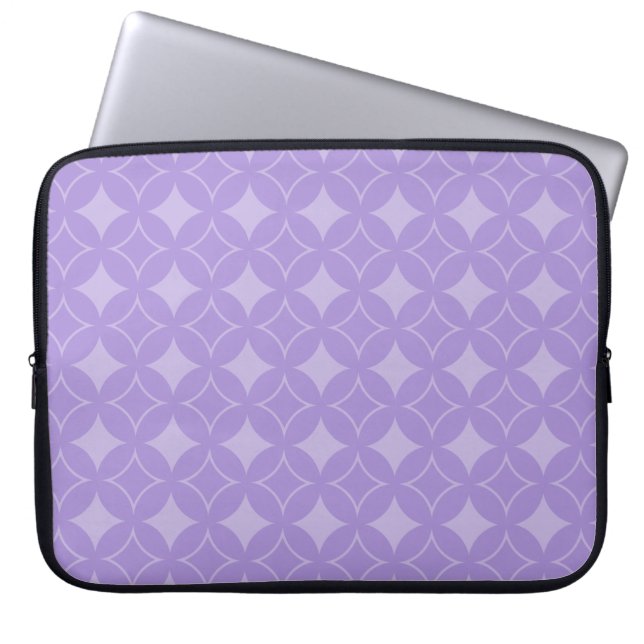 Lila scheepspatroon laptop sleeve (Voorkant)