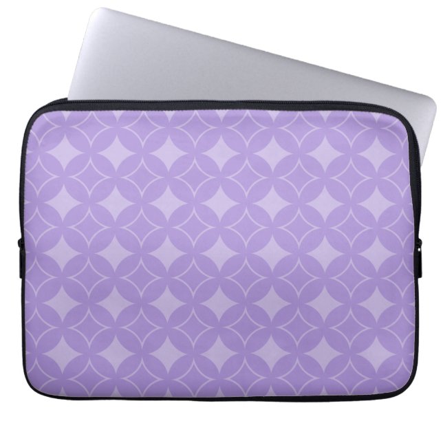 Lila scheepspatroon laptop sleeve (Voorkant)