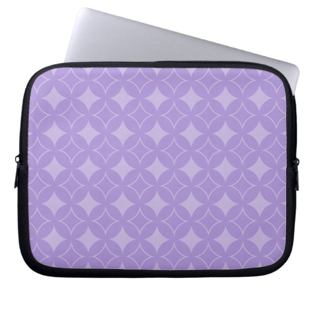 Lila scheepspatroon laptop sleeve (Voorkant)