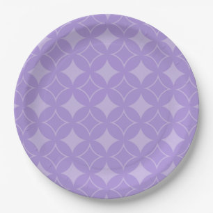 Lila scheepspatroon papieren bordje