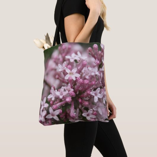 Lila schoudercanvas tas (Dichtbij)