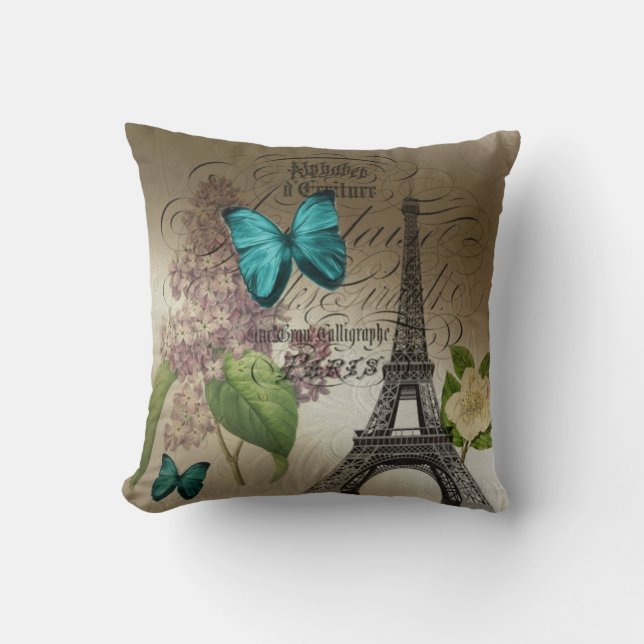 lila scripts moderne  parijs eiffeltoren kussen (Voorkant)