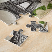 lila scripts moderne  parijs eiffeltoren legpuzzel (Zijkant)