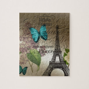 lila scripts moderne  parijs eiffeltoren legpuzzel